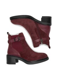 U.S. Polo Assn. Botki CEO-KATERI001W/ELE1 Bordowy. Kolor: czerwony. Materiał: zamsz, skóra #7