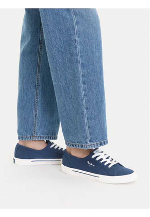 Pepe Jeans Tenisówki Brady Basic W PLS31287 Niebieski. Kolor: niebieski. Materiał: materiał