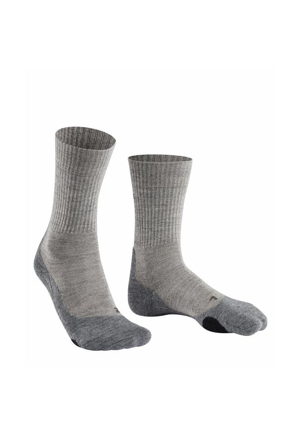 Skarpetki damskie Falke TK2 Wool. Kolor: wielokolorowy, szary, zielony. Materiał: materiał. Sport: turystyka piesza, outdoor