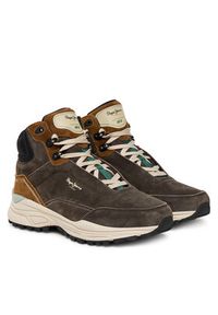 Pepe Jeans Sneakersy Darren Boot M PMS600011 Brązowy. Kolor: brązowy. Materiał: zamsz, skóra #4