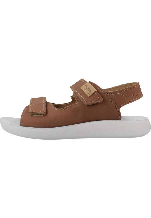 Sandały Geox Model J Sandal Lightfloppy Kolor Brązowy. Kolor: brązowy. Materiał: syntetyk, skóra. Sezon: lato