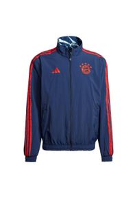 Adidas - Bluza FC Bayern Anthem. Kolor: niebieski. Materiał: materiał