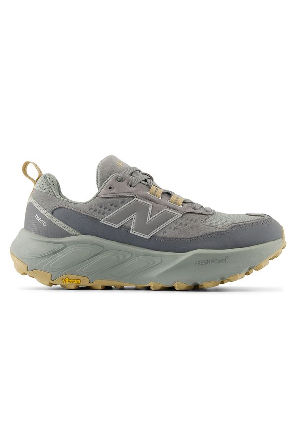 Buty męskie New Balance Fresh Foam X Hierro Trek MHIET7WC – szare. Kolor: szary. Materiał: zamsz. Szerokość cholewki: normalna. Sport: fitness, bieganie, turystyka piesza