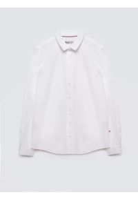 Big-Star - Koszula damska klasyczna biała Hansai 101. Okazja: do pracy, na spotkanie biznesowe. Typ kołnierza: kołnierzyk klasyczny. Kolor: biały. Materiał: bawełna. Długość rękawa: długi rękaw. Długość: długie. Wzór: ze splotem. Styl: klasyczny #4