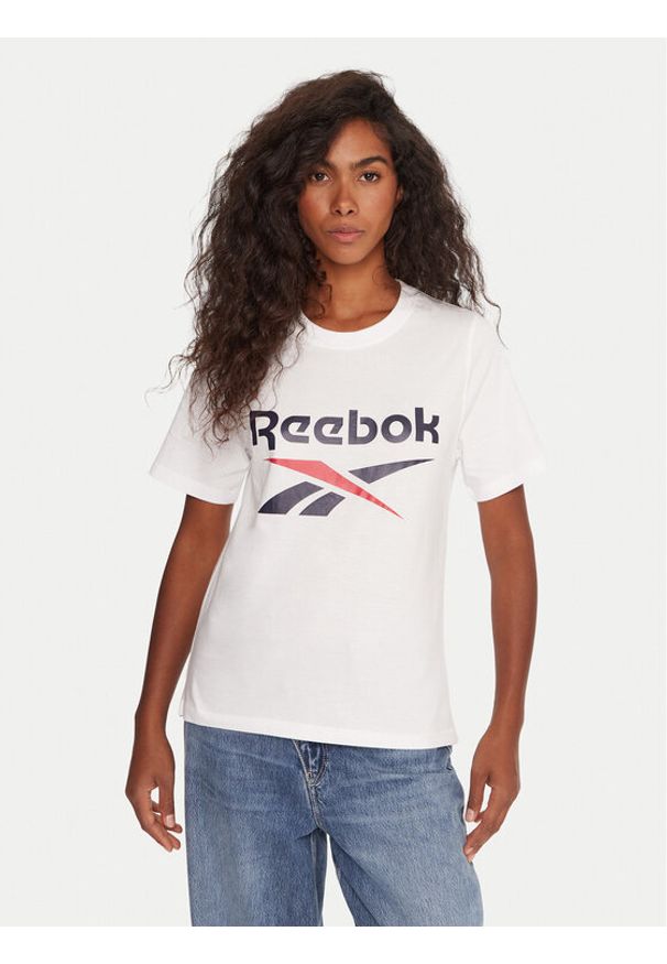 Reebok T-Shirt RK25173CCW Biały Regular Fit. Kolor: biały. Materiał: bawełna