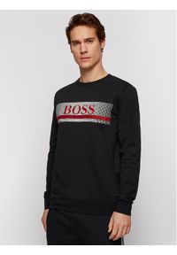 BOSS - Boss Bluza Authentic 50449939 Czarny Regular Fit. Kolor: czarny. Materiał: bawełna