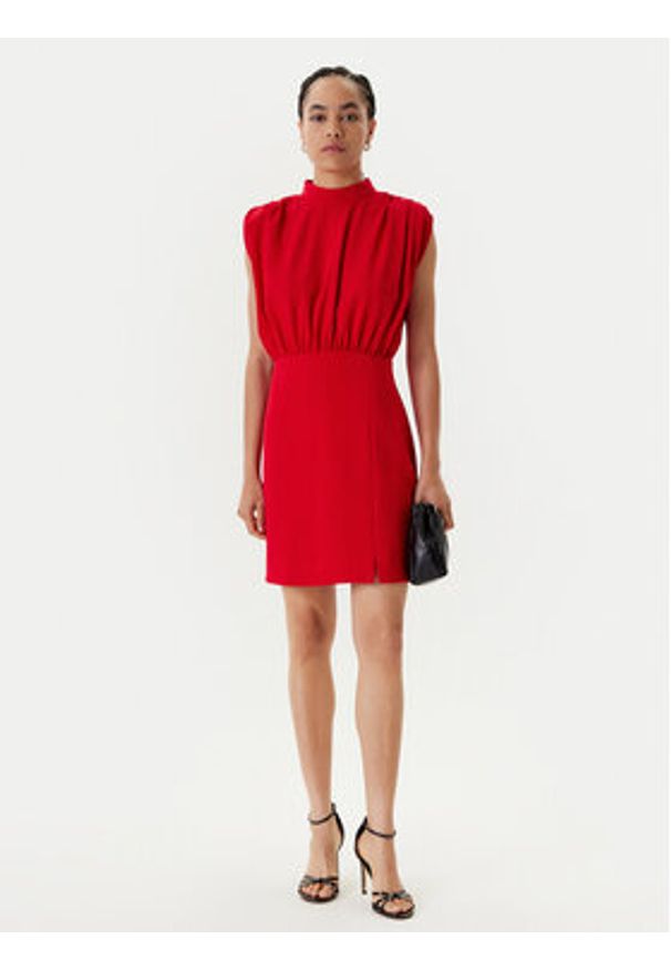 Morgan Sukienka koktajlowa 251-RESTY.F Czerwony Slim Fit. Kolor: czerwony. Materiał: syntetyk. Styl: wizytowy