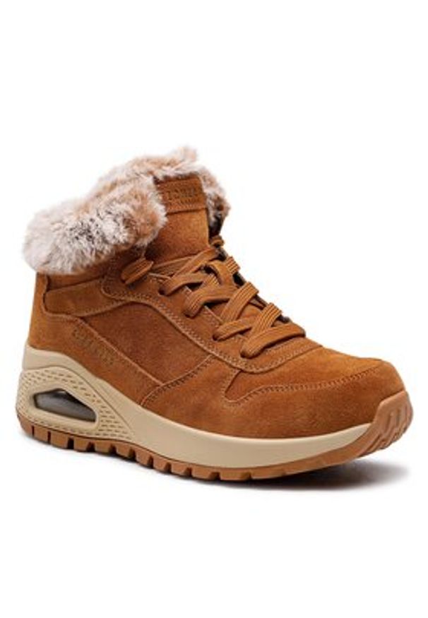 skechers - Skechers Trzewiki Uno Wintriness 167433/CSNT Brązowy. Kolor: brązowy. Materiał: zamsz, skóra