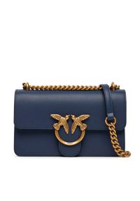 Pinko - PINKO Torebka Love One Mini Dc AI 25-26 PLTT 100074 A0F1 Granatowy. Kolor: niebieski. Materiał: skórzane