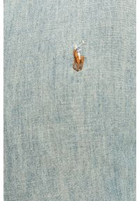 Polo Ralph Lauren - Koszula jeansowa. Okazja: na co dzień. Typ kołnierza: polo. Kolor: niebieski. Materiał: jeans. Długość: długie. Wzór: gładki. Styl: casual #5