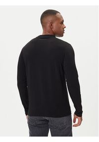 Karl Lagerfeld - KARL LAGERFELD Longsleeve 755052 554235 Czarny Regular Fit. Typ kołnierza: dekolt w karo. Kolor: czarny. Materiał: bawełna. Długość rękawa: długi rękaw