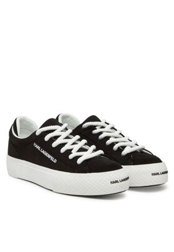 Karl Lagerfeld - KARL LAGERFELD Sneakersy KL50722 Czarny. Kolor: czarny. Materiał: zamsz, skóra