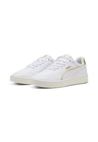 Puma - Damskie sneakersy Court Lally Day Night PUMA White Gold. Okazja: na co dzień. Kolor: biały, wielokolorowy, żółty