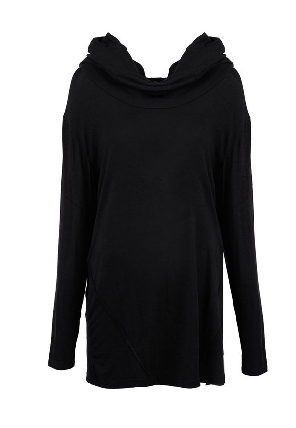 La Haine Inside Us Sweter "Banner-Unisex" | A2233 4J | BANNER | Kobieta | Czarny. Typ kołnierza: kaptur. Kolor: czarny. Materiał: wiskoza, elastan. Długość: długie