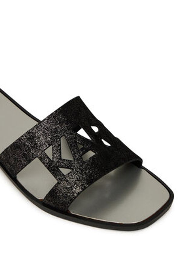 Karl Lagerfeld - KARL LAGERFELD Klapki Skoot II KL80402 Czarny. Kolor: czarny. Materiał: skóra
