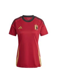 Adidas - Koszulka Belgium 24 Home Fan. Kolor: brązowy, wielokolorowy, czerwony. Materiał: materiał #1