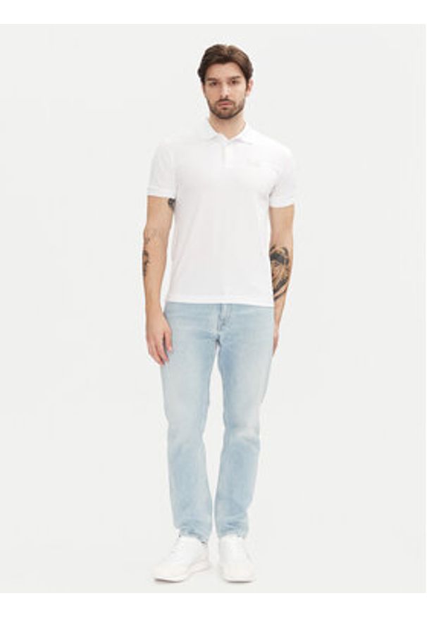 EA7 Emporio Armani Polo 8NPF14 PJVQZ 0100 Biały Regular Fit. Typ kołnierza: polo. Kolor: biały. Materiał: bawełna