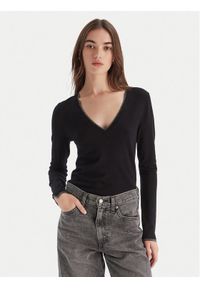 Liu Jo Sweter MF5227 MS49I Czarny Regular Fit. Kolor: czarny. Materiał: syntetyk