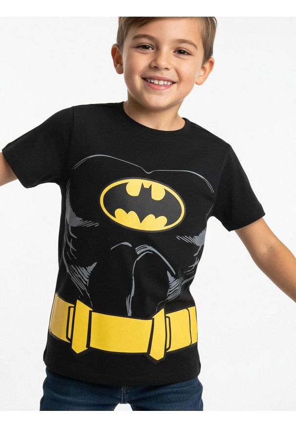 Sinsay - Koszulka BATMAN - czarny. Kolor: czarny. Długość rękawa: krótki rękaw. Długość: krótkie. Wzór: motyw z bajki