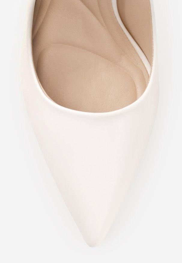 Renee - Białe Gładkie Szpilki VICES w Klasycznym Stylu Temilis. Okazja: na imprezę, na co dzień. Kolor: biały. Materiał: jeans. Wzór: gładki. Obcas: na szpilce. Styl: klasyczny. Wysokość obcasa: średni