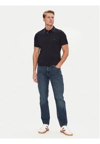 TOMMY HILFIGER - Tommy Hilfiger Polo Placket Interest MW0MW38459 Granatowy Regular Fit. Typ kołnierza: polo. Kolor: niebieski. Materiał: bawełna #3