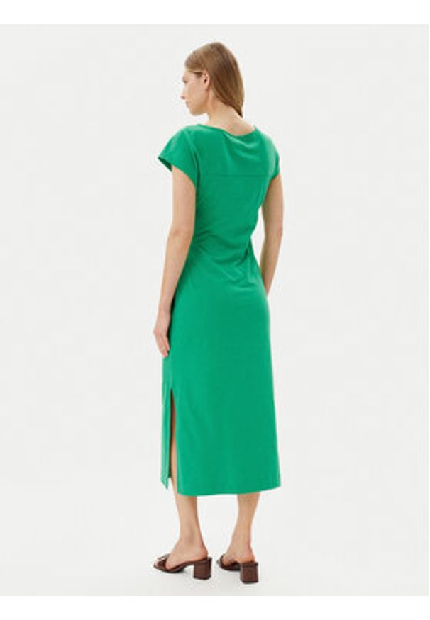 TOMMY HILFIGER - Tommy Hilfiger Sukienka codzienna WW0WW45159 Zielony Regular Fit. Okazja: na co dzień. Kolor: zielony. Materiał: bawełna. Typ sukienki: proste. Styl: casual