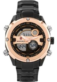 NoName - Zegarek ZEGAREK MĘSKI NAVIFORCE GLOCK - (zn039d) - black/rosegold #1