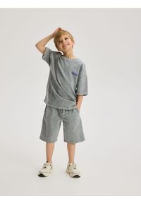 Reserved - Komplet z efektem sprania - jasnoszary. Kolor: szary. Materiał: bawełna, dzianina #1