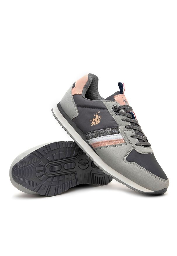 Sneakersy dziecięce szare U.S. Polo Assn. Nobik003. Kolor: szary. Sezon: lato, jesień
