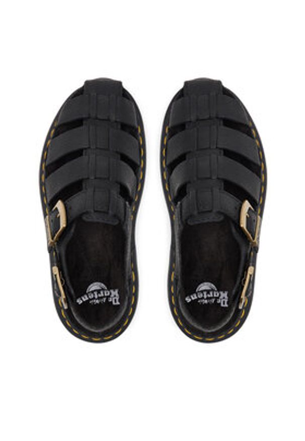 Dr. Martens Sandały Wrenlie DM31524001 Czarny. Kolor: czarny. Materiał: skóra