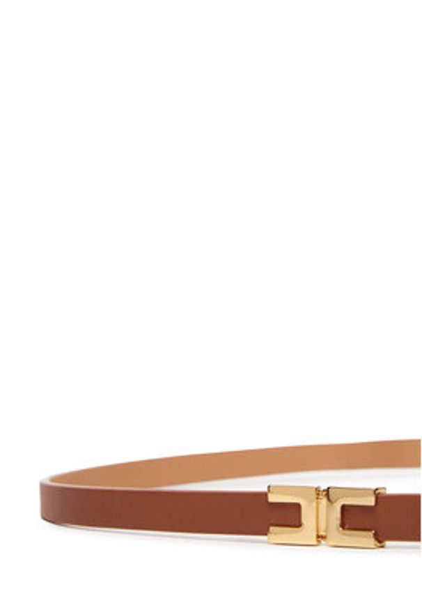 Elisabetta Franchi Pasek Damski CT-73S-56E2-V140 Brązowy. Kolor: brązowy. Materiał: skóra