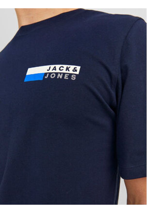 Jack & Jones T-Shirt Corp 12233999 Granatowy Standard Fit. Kolor: niebieski. Materiał: bawełna