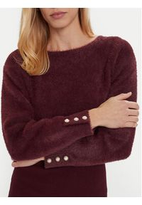 Morgan Sukienka dzianinowa 242-RMONA Bordowy Slim Fit. Kolor: czerwony. Materiał: syntetyk #2