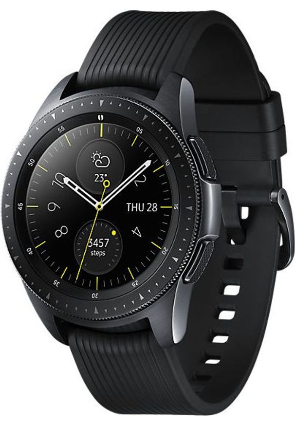 SAMSUNG - Smartwatch Samsung Galaxy Watch 42mm Czarny (SM-R810NZKAXEO). Rodzaj zegarka: smartwatch. Kolor: czarny