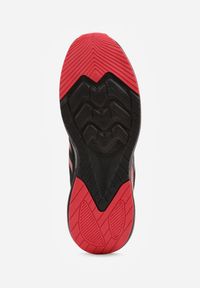 Born2be - Czarno-Czerwone Buty Sportowe Sneakersy Ozdobione Cieniowanymi Paskami Monissa. Okazja: na co dzień. Zapięcie: pasek. Kolor: czarny. Materiał: jeans, dresówka. Wzór: aplikacja. Sport: fitness #2