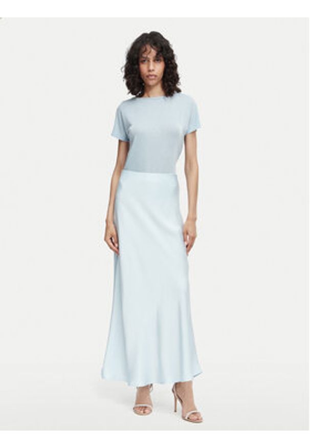 Vero Moda Spódnica maxi Livia 10350079 Niebieski jasny Regular Fit. Kolor: niebieski. Materiał: syntetyk