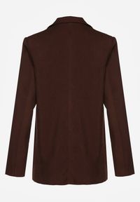 Renee - Brązowa Marynarka Dwurzędowa o Kroju Oversize Clasora. Typ kołnierza: golf. Kolor: brązowy. Materiał: poliester. Styl: klasyczny #4