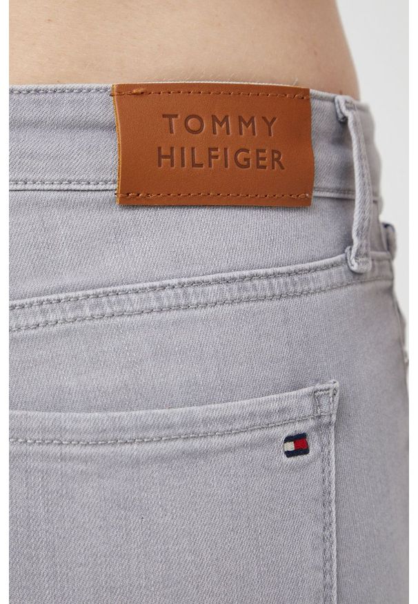 TOMMY HILFIGER - Tommy Hilfiger jeansy ITY damskie medium waist. Kolor: szary