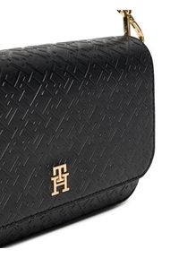 TOMMY HILFIGER - Tommy Hilfiger Torebka Th Icon Conv Crossover Mono AW0AW18002 Czarny. Kolor: czarny. Materiał: skórzane #5