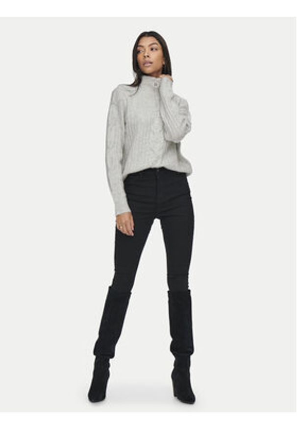 JDY Sweter Andrea 15242811 Szary Regular Fit. Kolor: szary. Materiał: syntetyk