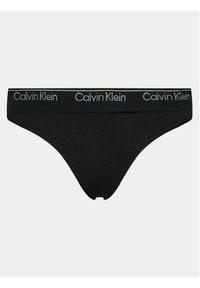 Calvin Klein Underwear Stringi Thong 000QF7095E Czarny. Kolor: czarny. Materiał: wiskoza