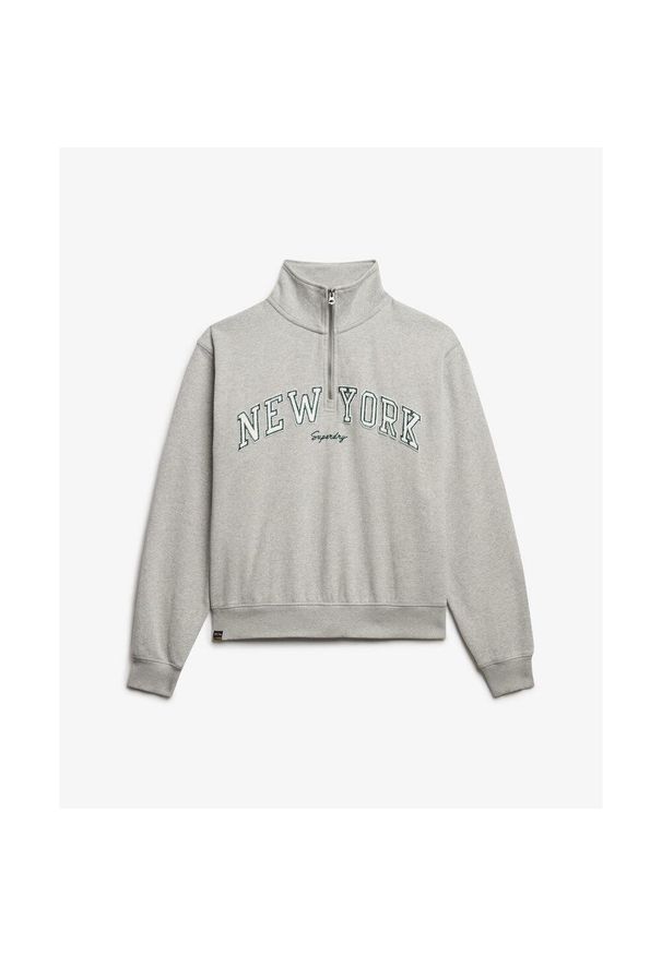 Bluza damska z zamkiem 1/2 Superdry Athletic Ess Applique. Kolor: szary