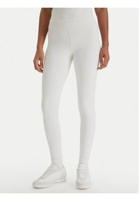Guess Legginsy V6RB11 KD952 Écru Slim Fit. Kolor: kremowy. Materiał: syntetyk #1