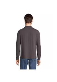 SOL'S - Koszulka polo z długim rękawem Sol's Prime. Okazja: na co dzień. Typ kołnierza: polo. Kolor: szary. Długość rękawa: długi rękaw. Długość: długie. Styl: elegancki, casual #2