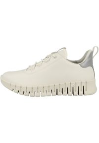 ecco - Buty do chodzenia damskie Ecco Gruuv. Kolor: biały. Materiał: materiał, skóra. Szerokość cholewki: normalna. Sport: turystyka piesza