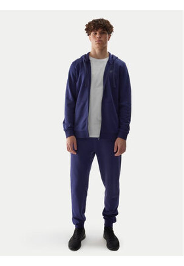 4f - 4F Bluza 4FWSS24TSWSM0951 Granatowy Regular Fit. Kolor: niebieski. Materiał: bawełna