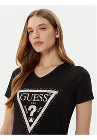 Guess T-Shirt W5RI21 J1314 Czarny Regular Fit. Kolor: czarny. Materiał: bawełna