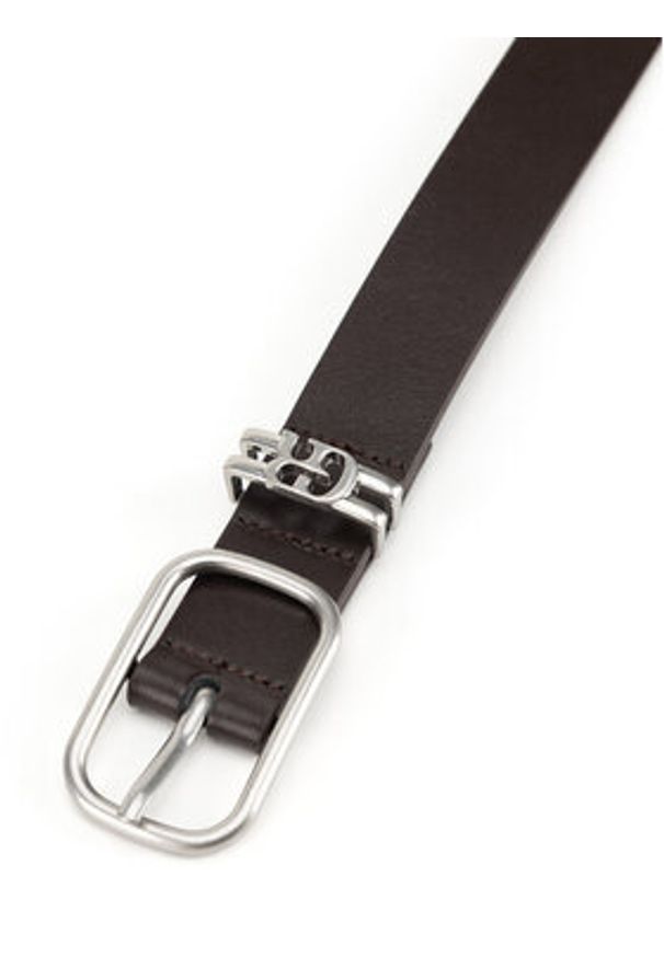 Gino Rossi Pasek Damski BLYL24001-3 SLV Brązowy. Kolor: brązowy. Materiał: skóra