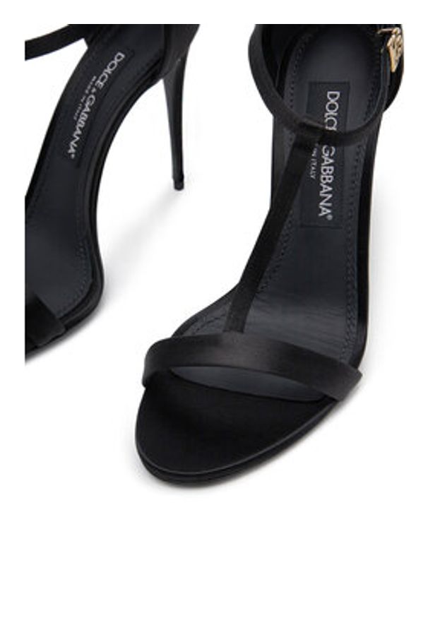 DOLCE & GABBANA - Dolce&Gabbana Sandały CR1766 A7630 Czarny. Kolor: czarny. Materiał: materiał