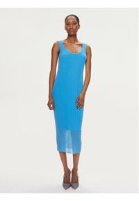 Pinko Sukienka codzienna Dune 103540 A1ND Niebieski Slim Fit. Okazja: na co dzień. Kolor: niebieski. Materiał: syntetyk. Typ sukienki: proste. Styl: casual #1